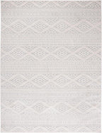 SAFAVIEH Area Rug 12x18 - Tulum Collection - Large - Ivory & Light Grey, Moroccan Boho Tribal Design, Non-Shedding & Easy to Clean, Ideal for Living Room, Bedroom, Dining Space (TUL272G)