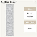 Runner Rug 2'6" x 10' Washable Non-Slip Runner Rugs for Kitchen Bathroom Laundry Room Vintage Ultra Thin Runners for Hallway Entryway Grey