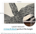 YIHOUSE 9×12 Ft Washable Rug, Black and White Abstract Area Rug for Bedroom, Living Room, Dining Room, Office, Playroom, Nursery, Ultra Thin Nonslip Modern Large Rugs Soft Contemporary Striped Rugs