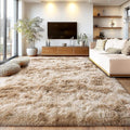 Upgrade Non-Slip Plush Rugs for Living Room, Soft Shaggy Carpets for Living Room, Fuzzy Rugs for Kids' Room, Perfect Decor for Modern Home Tie Dye Camel 5x7 Feet