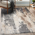 LUXE WEAVERS Euston Collection Gray-Gray 5x7 Modern Abstract Area Rug