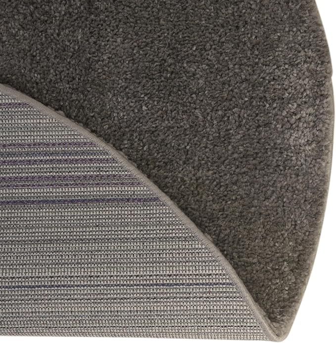 Unique Loom Solo Collection Area Rug - Calabasas (7' 10" x 10' Oval, Gray)
