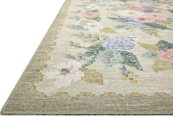 Loloi Rifle Paper Co. Rosa Collection RSA-02 Cream/Multi 5'-0" x 7'-6" Area Rug