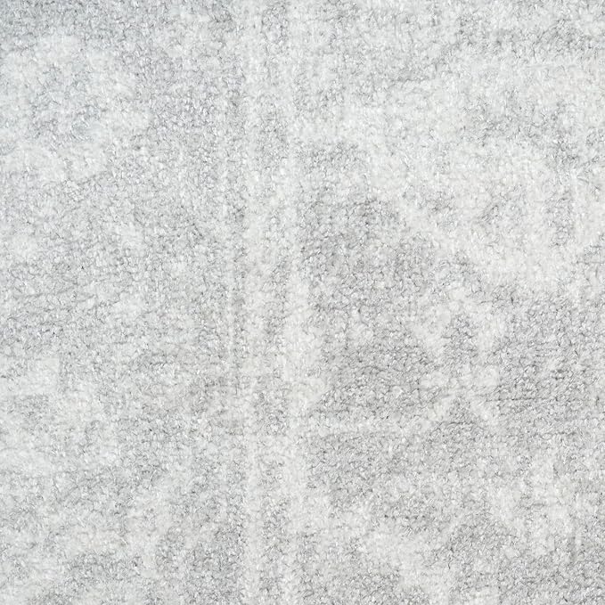 Nourison Home Astra Machine Washable Grey 9' x 12' Area Rug - Easy Clean, Non Shedding, Bed Room, Living Room, Dining Room, Kitchen (9' x 12')
