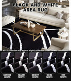 YIHOUSE Black Modern Area Rug 6x9,Abstract Rugs for Bedroom,Minimalist Striped Rug,Black and White Geometric Rug,Dark Washable Area Rugs 6x9 Non Slip Rugs for Living Room，Office