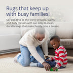 Abani Nuevo Collection Area Rug - Transitional Beige/Cream Design -9' x 12' - Easy to Clean - Durable for Kids and Pets - Non-Shedding - Medium Pile - Soft Feel - for Living Room, Bedroom & Office