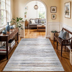 4x6 Rugs for Living Room: Non-Slip Washable Area Rug for Hallway Entryway Kitchen Bedroom - Easy-to-Clean Stain and Water Resistant Carpet - Soft Low-Pile Throw Mat Beige Grey