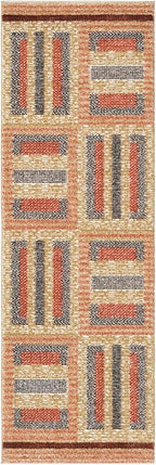 Nourison Home Nordic Multicolor 2' x 6' Area Rug - Easy Clean, Non Shedding, Bed Room, Living Room, Dining Room, Kitchen (6' Runner)