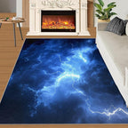 3x4 Dark Clouds Lightning Rugs for Entryway - Storm Kids Bedroom Rug, Natural Weather Mudroom Rug Soft for Coffee Shop Living Room Under Table Game Room