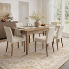 tchdio 8x10 Area Rugs for Living Room, Vintage Non Slip Washable Rug, Soft Low Pile Neutral Area Rug Large Floor Indoor Carpet for Bedroom, Dining Room, Office (Beige, 8'x10')