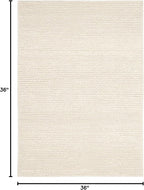 SAFAVIEH Natura Collection Area Rug - 3' Square, Ivory, Handmade Wool Blend, Textured Design, Ideal for Living Room, Bedroom, Dining Space (NAT620A)