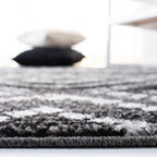 SAFAVIEH Adirondack Collection Runner Rug - 2'6" x 6', Black & Ivory, Modern Diamond Distressed Design, Non-Shedding & Easy Care, Ideal for High Traffic Areas in Living Room, Bedroom (ADR131A)