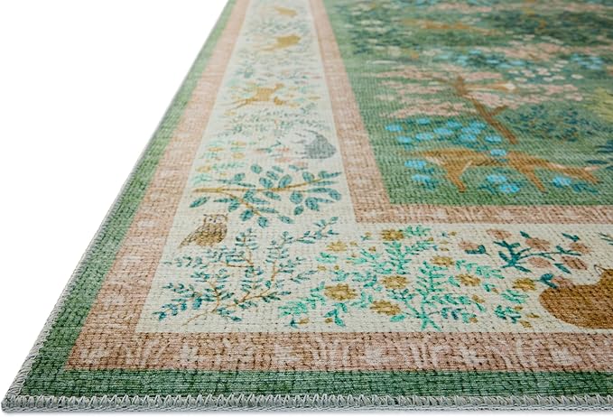 Loloi Rifle Paper Co. Canopy Collection CNP-02 Sage/Blush 7'-6" x 9'-6" Area Rug