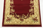 Unique Loom Versailles Collection Traditional Classic Floral Motif Area Rug (2' 7 x 10' 0 Runner, Burgundy/ Ivory)