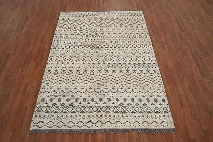 Modern Collection 7' 7'' X 5' 3'' Rug Rug, All-Over Viscose Silk Carpet for Home Décor, Foyer and Hallway