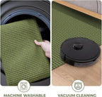 KOZYFLY Indoor Door Mat 2x3 ft Small Area Rugs Washable Front Door Mat Non Slip Rubber Backed Entryway Rug Cotton Entrance Doormat for Front Porch Bathroom Kitchen Bedroom, Bright Green/Earthy Green