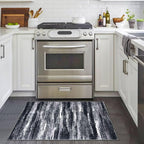 Modern Abstract Entryway Rug Indoor 2x3 Washable Rug Non-Slip Soft Small Area Rug Black Grey Kitchen Mats Thin Print Faux Wool Floor Carpet Throw Rugs for Entrance Bedroom
