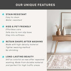Beige Washable 2'6"x10' Extra Long Runner Rugs for Hallways, Non Slip Indoor Floor Mats for Entryway, Stain Resistant Long Floor Rug, Neutral Boho Floral Decor (2'6"x10' Beige/Latte)