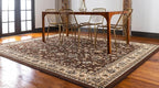 Unique Loom Sialk Hill Collection Area Rug - Washington (7' 10" Square Brown/Black)