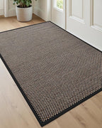 DEXI Ultra Thin Entryway Door Mat 32x48, Non Slip Rubber Backing Inside Entry Mat, Low Profile Easy Clean Dirt Trapper Doormat for Inside Entrance Patio, Black