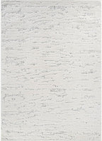 Beverly Rug Micro Loop Area Rug White/Gray 8x10 Abstract Modern Luxury Brushstroke Durable Soft Indoor Rugs for Living Dining Room Office Stain Resistant Non Shedding Casual Indoor Carpet 8 x 10