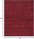 Hand Knotted Loom Wool ECO-Friendly Area Rugs - 6'x9', Rectangle, Dark Red Color, Solid Plain Design, High Pile Handmade Anti Skid Area Rugs for Living Room, Bed Room (L00111)