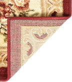 Unique Loom Versailles Collection Traditional Classic Floral Motif Area Rug (7' 11 x 7' 11 Octagon, Burgundy/Ivory)