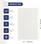Abani Cream Area Rug - 4' x 6' - Living Room & Bedroom - Textured Weave Design - Indoor Use - Easy to Clean, Stain Resistant, Non-Shedding - Neutral Collection