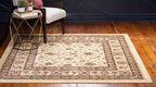 Unique Loom Voyage Collection Traditional Oriental Classic Area Rug (5' 0 x 5' 0 Square, Ivory/Gold)