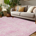 Andency Area Rugs 9x12 for Living Room Home Decor, Large Shaggy Bedroom Carpet, Non-Slip Big Shag Indoor Thick Soft Fluffy Furry Fur Area Rugs for Kids Dorm Nursery Aesthetic, Tie-Dyed White Pink