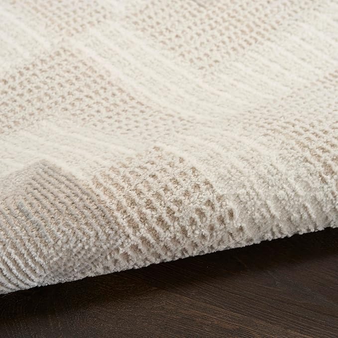 Nourison Nordic Ivory Beige 8' x 10' Scandinavian Area Rug - Easy Cleaning, Non Shedding, Bed Room, Living Room, Dining Room, Kitchen (8' x 10')