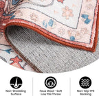 Area Rug for Living Room, 9x12 Washable Non Slip Large Faux Wool Throw Rug, 0.3″ Low Pile & Non-Shedding Boho Large Carpet Rugs for for Dining Room, Bedroom, Office (Red)