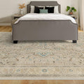 RUGGABLE Washable Vintage Area Rug – Kamran Ivory Opal 8x10, Stain-Resistant, Non-Slip – Large Machine Washable Rugs for Living Room, Bedroom, Hallway, Entryway & Office–with Cushioned Pad