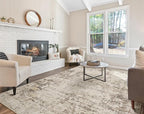10x14 Area Rug Living Room Rugs - Washable Neutral Modern Abstract Soft Thin Large Rug Indoor Floor No Slip Rug Carpet for Bedroom Under Dining Table Home Office Decor - Dark Brown