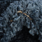 Unique Loom Davos Shag Collection Area Rug - Solid (2' 7" x 20' Runner, Marine Blue)