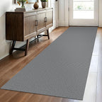 EARTHALL Washable Runner Rug 2.6x8 Ft Non Slip Runners for Hallways Cotton Rubber Backed Kitchen Runner Braided Indoor Floor Carpet Runners for Entryway, Hallway, Kitchen, Bedroom, Charcoal Gray