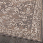 LUXE WEAVERS Moroccan Floral Beige 9x12 Area Rug for Living Room