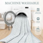 9x12 Area Rug Living Room: Washable Boho Geometric Moroccan Rug Neutral Modern Farmhouse Indoor Soft Non Slip Ultra Thin Large Printed Pattern Carpet for Bedroom Home Office (Grey, 9'x12')