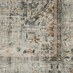 RUGGABLE Washable Vintage Area Rug – Sarrah Sage 5x7, Stain-Resistant, Non-Slip – Medium Machine Washable Rugs for Living Room, Bedroom, Hallway, Entryway & Office–with Standard Pad
