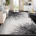 Lahome Modern Black 9x12 Rug for Living Room, Large Washable Area Rug Non-Slip Ultra-Thin Stain Resistant Rugs for Dining Room Table, Abstract Print Indoor Soft Rug for Bedroom Office (Black, 9'x12')