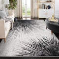 Lahome Modern Black Large Rugs for Living Room - Machine Washable 6x9 Area Rugs Non-Slip Throw Stain Resistant Rugs for Dining Room, Abstract Print Soft Low-Profile Indoor Rug for Bedroom Office