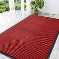 OLANLY Front Door Mat Indoor Outdoor Entrance, Waterproof Heavy Duty Doormat, Fade Resistant, Low Profile, Easy Clean Patio Porch Welcome Floor Mats for Entry, 59x30, Red