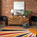 Lahome Boho Area Rug: 3'x5' Washable & Non-Slip Colorful Abstract Rainbow Print for Bedroom, Nursery, Kitchen, Entryway, Bathroom & Office