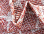 Unique Loom Outdoor Trellis Collection Area Rug - Tribal Trellis (4' 1" Round, Rust Red/ Ivory)