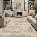LUMI 5x8 Washable Area Rug for Living Room, Ultra Soft Traditional Vintage Rugs Non Slip with Rubber Backing, Low Profile, High Traffic, Stain Resistant Carpets, Ideal for Bedroom, Dining Room, Indoor