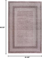 Alfa Rich 5x8 Light Gray Washable Area Rugs for Living Room Bedroom Kitchen Dining Cotton Decor Rug