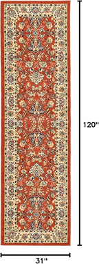 Unique Loom Sialk Hill Collection Area Rug - Washington (2' 7" x 10' Runner Terracotta/Cream)