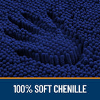 OLANLY Bathroom Rugs 47x24, Extra Soft Absorbent Chenille Bath Rugs, Rubber Backing Quick Dry, Machine Washable Bath Mats for Bathroom Floor, Tub and Shower, Home Decor Accessories, Navy