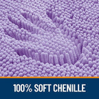 OLANLY Bathroom Rugs 47x24, Extra Soft Absorbent Chenille Bath Rugs, Rubber Backing Quick Dry, Machine Washable Bath Mats for Bathroom Floor, Tub and Shower, Home Decor Accessories, Lavender