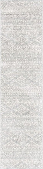 SAFAVIEH Tulum Collection Runner Rug - 2' x 15', Light Grey & Ivory, Moroccan Boho Tribal Design, Non-Shedding & Easy to Clean, Ideal for Living Room, Hallway, Foyer, Bedroom (TUL272F)